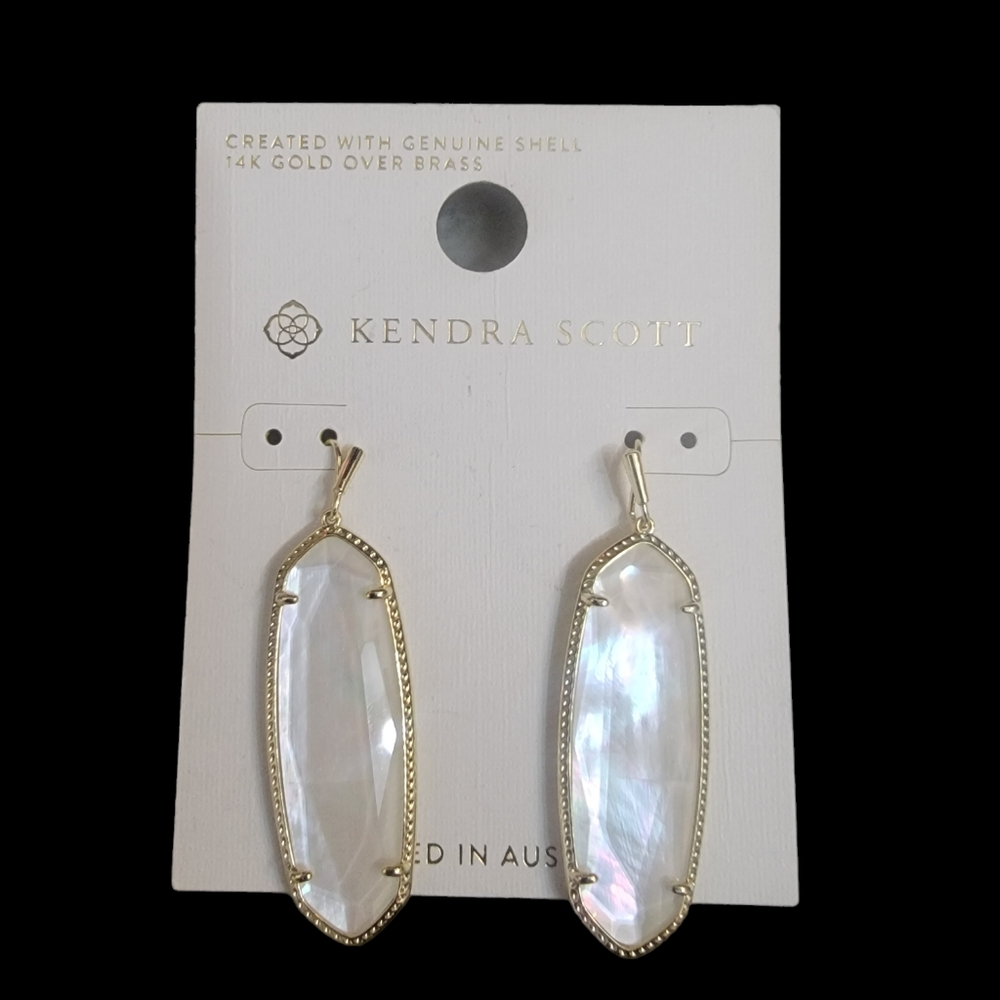 Kendra Scott mother of pearl drop earrings